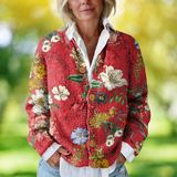 Sarah - Vintage Lente Vest met Bloemenprint