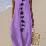 Emma™ Violet Bloom Midi Jurk