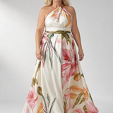 Amiel | Lichte Bloemen Maxi Jurk