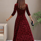 Denise | Fluwelen elegante jurk