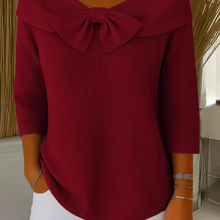 FLEUR | Elegante Top met Strik en Perfecte Pasvorm