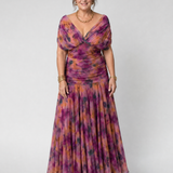 Calen | Off Shoulder Flow Midi Jurk