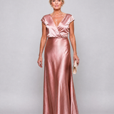 Samouse | Maxidress met Cap Sleeves en Wikkeltop