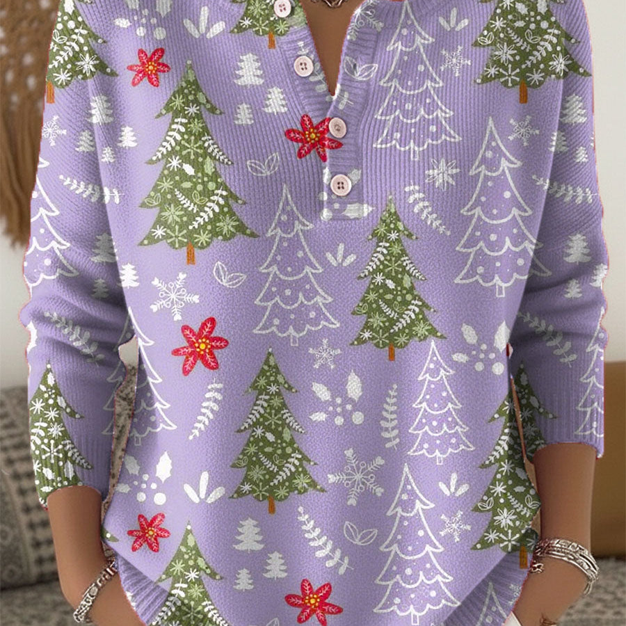 Sofie – Kersttrui met Knopen