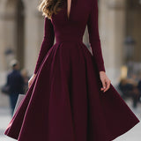 Jennifer | V-Hals Midi Jurk