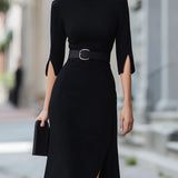 Kennedy | Zwarte Midi Jurk