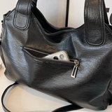 Uma | Leren tas met ritsen