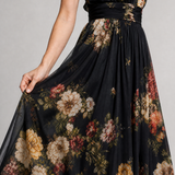 Sior | Bloemen Halter Nek Midi Jurk