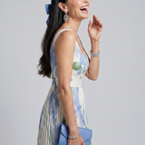 Ophelia | Mouwloze Midi-jurk met Vierkante Hals en Bloemenprint