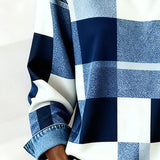 Trui met Ruit Patchwork en Contrastkleur