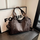 Uma | Leren tas met ritsen