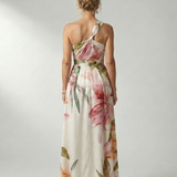 Amiel | Lichte Bloemen Maxi Jurk
