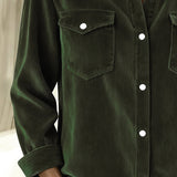 Modieuze Blouse met Revers en Knopen
