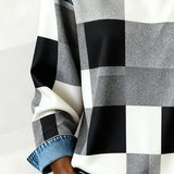 Trui met Ruit Patchwork en Contrastkleur