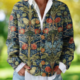 Sarah - Vintage Lente Vest met Bloemenprint