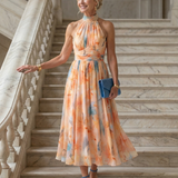 Elin | Zachte Halter Midi Jurk