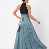 Olympas | Halter Bodice Bloemenrok Maxi Jurk