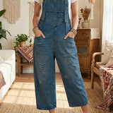 Aurevia | Denim Tuinbroek met Vintage Look