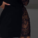 Kira | Sexy Jurk met Korte Mouwen en Kantdetails