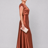Samouse | Maxidress met Cap Sleeves en Wikkeltop