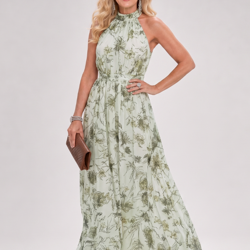 Guinevere | Bloemenprint Vloeiende Midi-Jurk