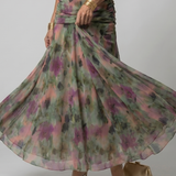 Calen | Off Shoulder Flow Midi Jurk