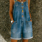 Zoë | Denim Playsuit met Schouderbanden