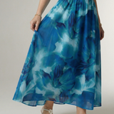 Sylin | Geplooide Halter Midi-jurk