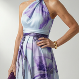 Amiel | Lichte Bloemen Maxi Jurk