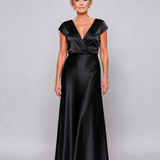 Samouse | Maxidress met Cap Sleeves en Wikkeltop