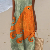 Tess Oceanic Midi Jurk