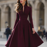 Jennifer | V-Hals Midi Jurk