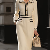 Magidan | Midi-jurk met knoopdetail
