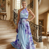 Amiel | Lichte Bloemen Maxi Jurk