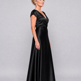 Samouse | Maxidress met Cap Sleeves en Wikkeltop