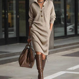 Carmen | Warme gebreide jurk, elegant en comfortabel