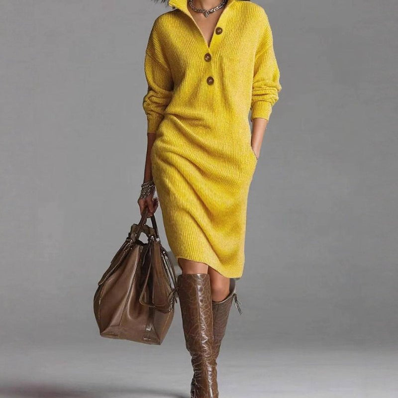 Carmen | Warme gebreide jurk, elegant en comfortabel
