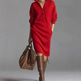 Carmen | Warme gebreide jurk, elegant en comfortabel