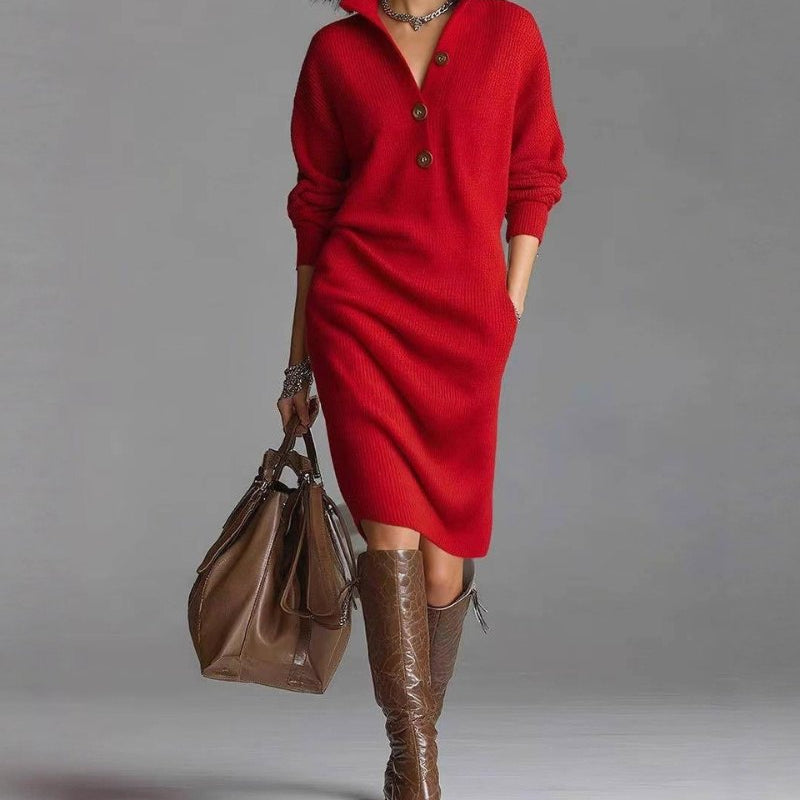 Carmen | Warme gebreide jurk, elegant en comfortabel