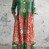 Celestine | Maxi jurk met vintage bloemenprint