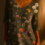 Saskia | Top met Bloemenprint