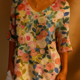 Linda | Top met Bloemenpatroon