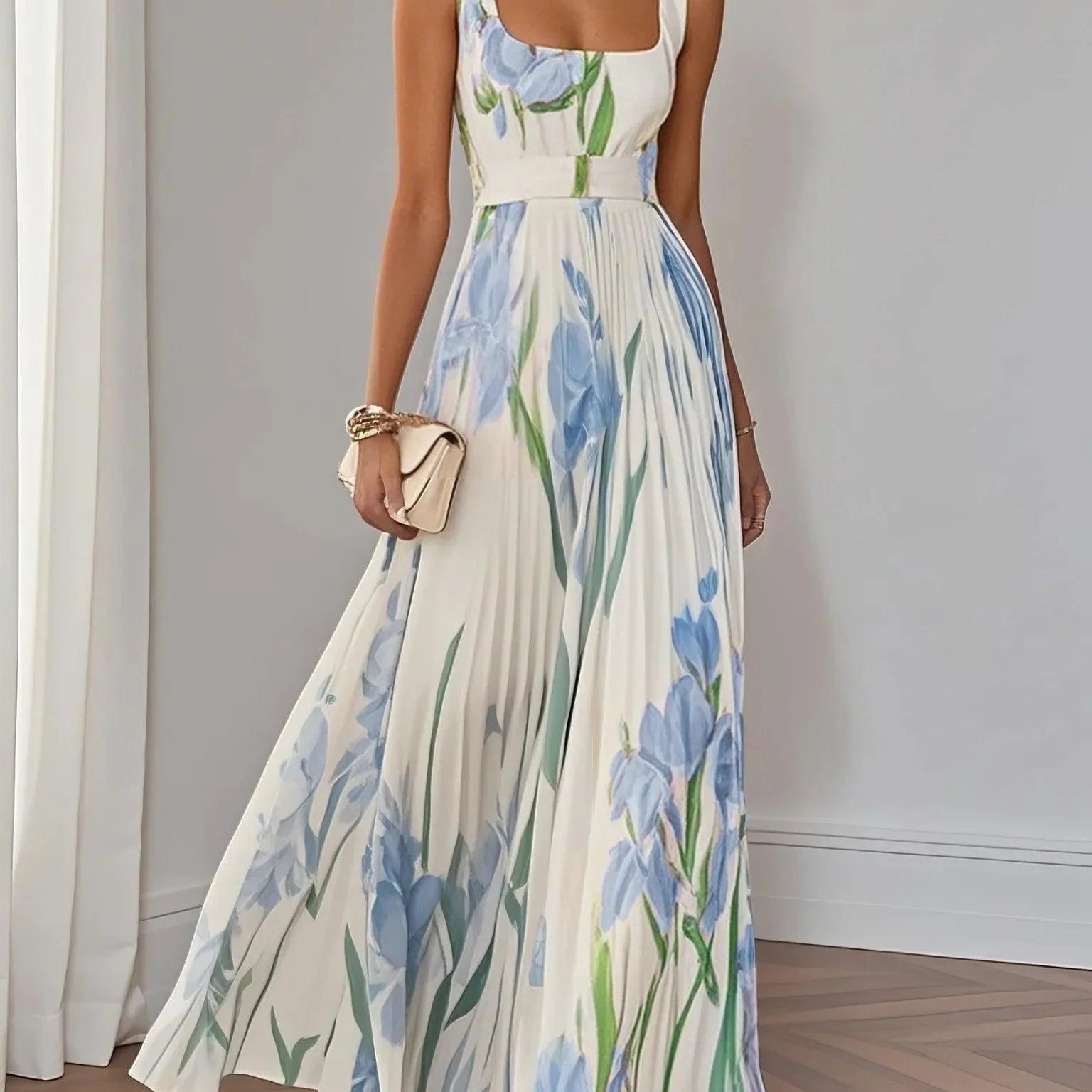 Liviana | Plissé Maxi-jurk