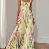 Liviana | Plissé Maxi-jurk