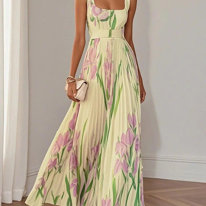 Liviana | Plissé Maxi-jurk
