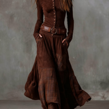 Michelle | Suède jurk met riem