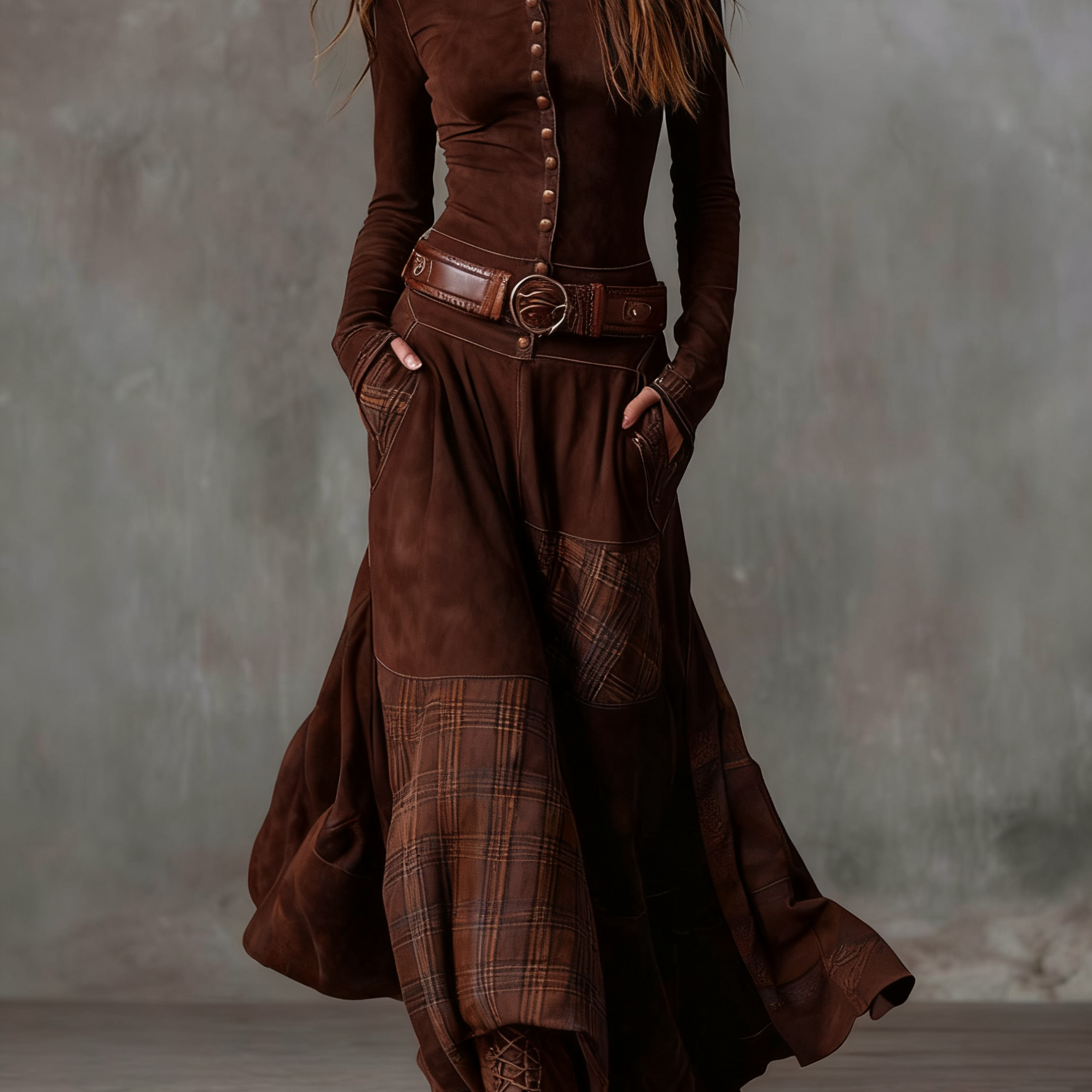 Michelle | Suède jurk met riem