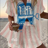 Silava – Korte Zomersuit met Sardineprint