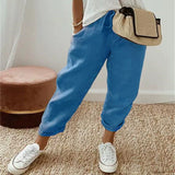 Sofie – Ademende Linnen Pantalon, Casual en Stijlvol (Blauw)