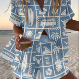 Trenara – Korte Zomer Outfit met Caravanprint